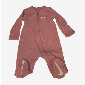 Nike Baby Pink Footed One Piece-Newborn